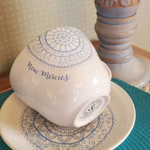 Mary and Martha "New Mercies " Cup and Saucer Set